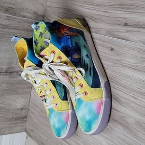 Ground Up SpongeBob SquarePants High Top Sneakers Men’s Size 11.5 Cartoon Graphi